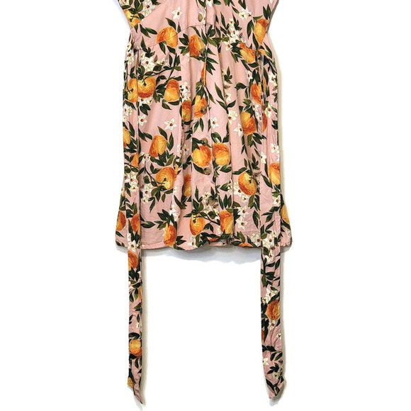 Marine Layer Camila Tropical Floral Orange Print Summer Pink Mini Dress Size XS - Picture 9 of 15